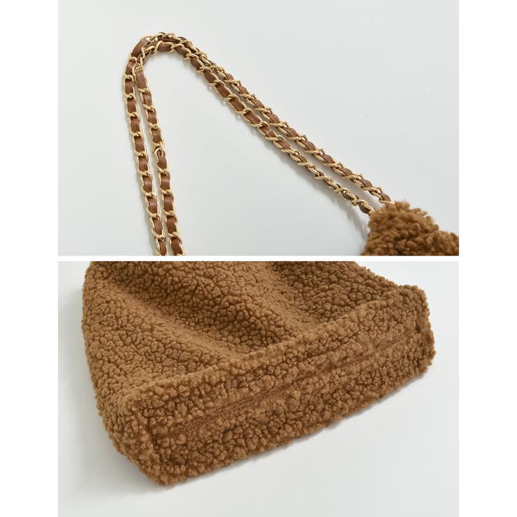 [2点セット]ミニポーチ付テディボアチェーンストラップバッグ | Re:EDIT | 詳細画像10 