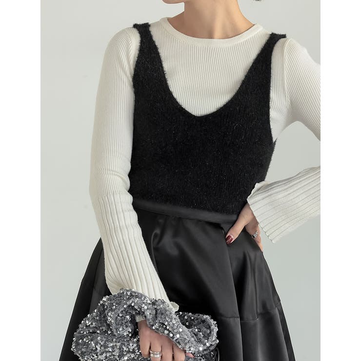 ラメフェザーニットビスチェ | Re:EDIT | 詳細画像11 