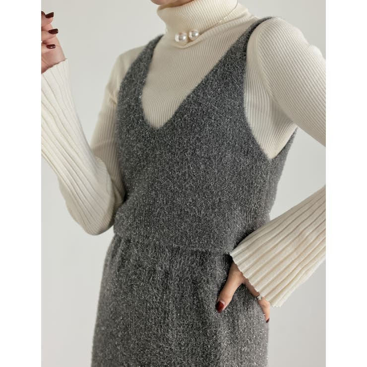 ラメフェザーニットビスチェ | Re:EDIT | 詳細画像4 