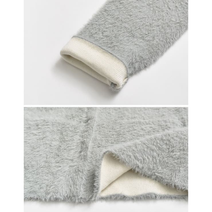 ラメ配色ノーカラーニットコート | Re:EDIT | 詳細画像38 