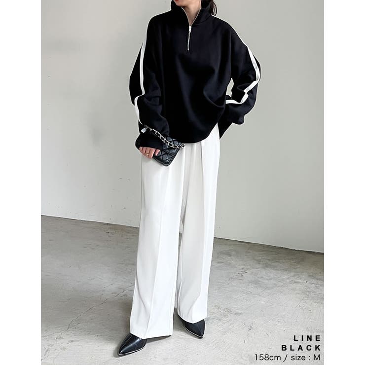 選べる裏起毛オーバーサイズハーフジップスウェット | Re:EDIT | 詳細画像14 