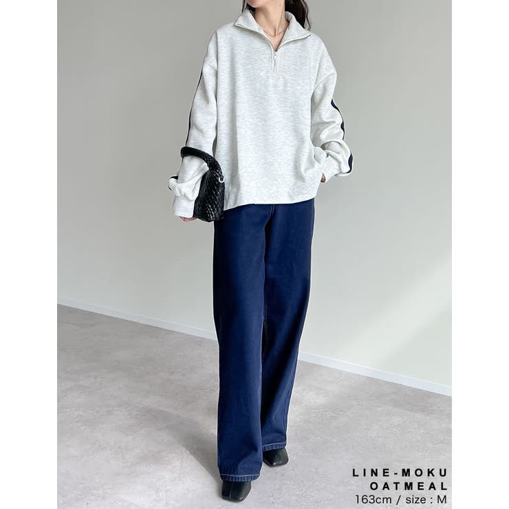 選べる裏起毛オーバーサイズハーフジップスウェット | Re:EDIT | 詳細画像15 