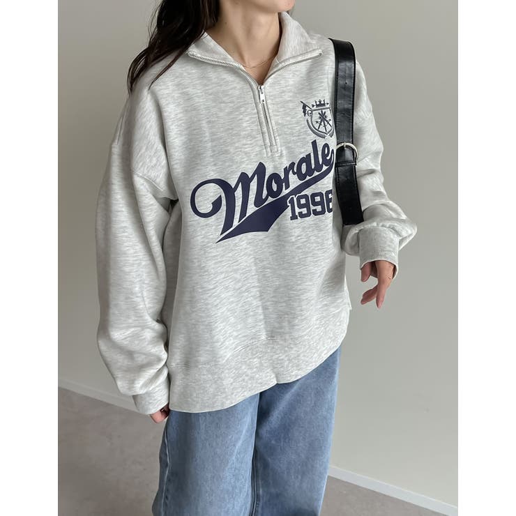 選べる裏起毛オーバーサイズハーフジップスウェット | Re:EDIT | 詳細画像3 