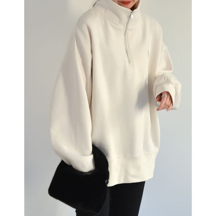 選べる裏起毛オーバーサイズハーフジップスウェット | Re:EDIT | 詳細画像27 