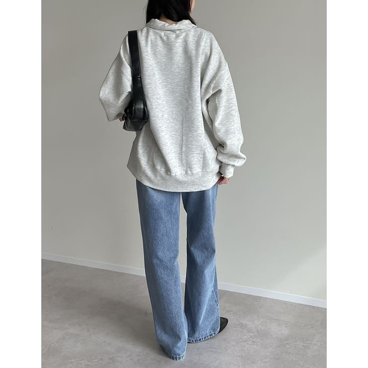 選べる裏起毛オーバーサイズハーフジップスウェット | Re:EDIT | 詳細画像29 
