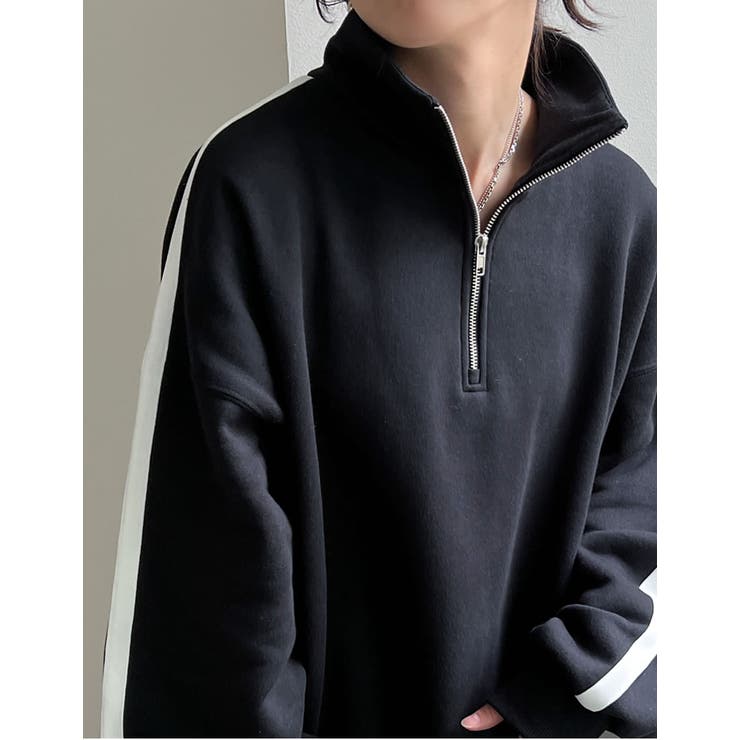 選べる裏起毛オーバーサイズハーフジップスウェット | Re:EDIT | 詳細画像34 