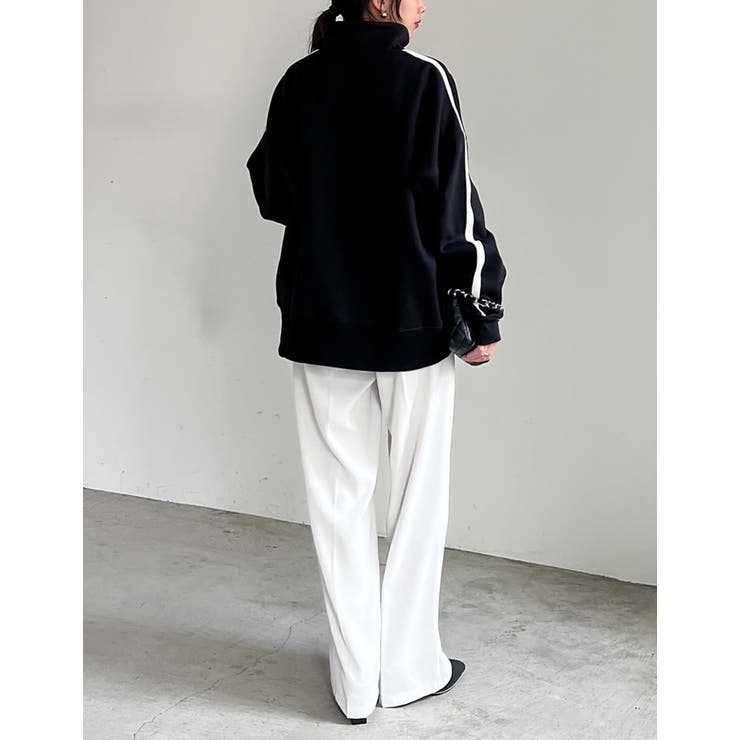 選べる裏起毛オーバーサイズハーフジップスウェット | Re:EDIT | 詳細画像35 