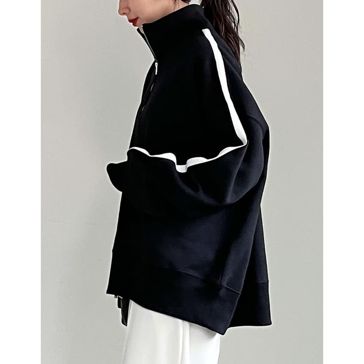 選べる裏起毛オーバーサイズハーフジップスウェット | Re:EDIT | 詳細画像36 