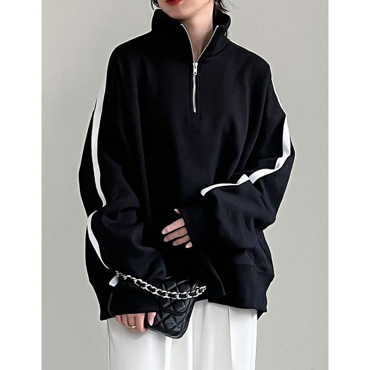 選べる裏起毛オーバーサイズハーフジップスウェット | Re:EDIT | 詳細画像39 