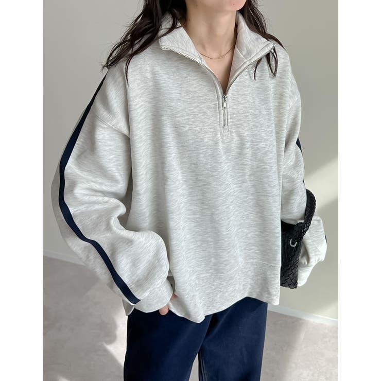 選べる裏起毛オーバーサイズハーフジップスウェット | Re:EDIT | 詳細画像40 