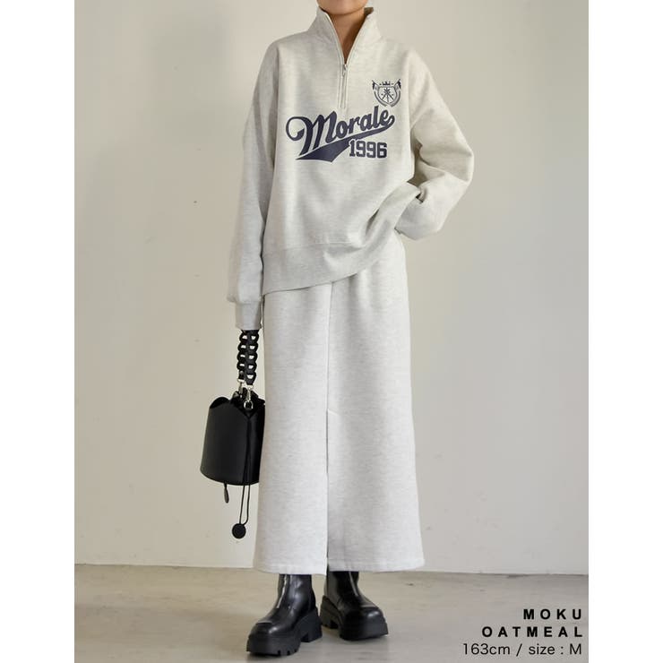 [低身長サイズ有]裏起毛フロントスリットナロースカート | Re:EDIT | 詳細画像12 