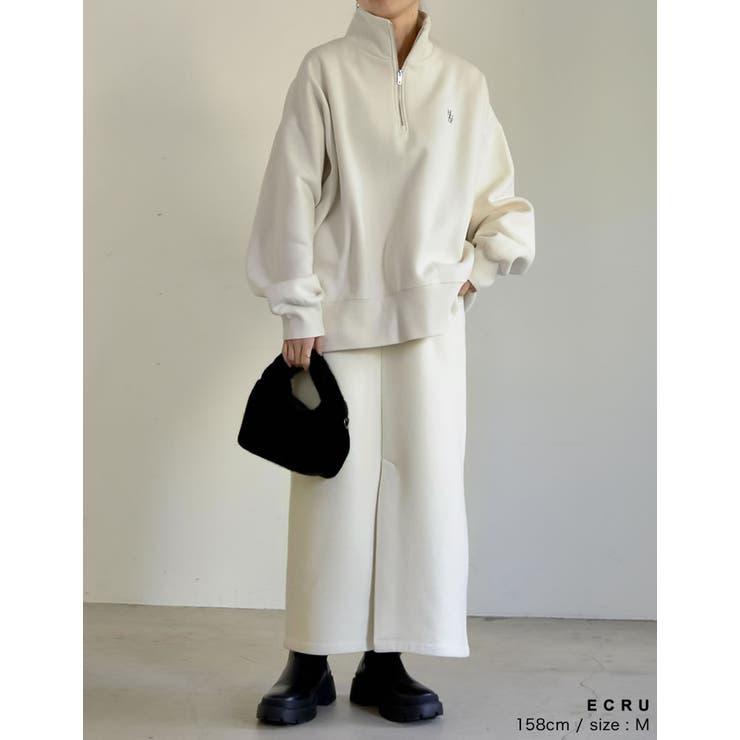 [低身長サイズ有]裏起毛フロントスリットナロースカート | Re:EDIT | 詳細画像16 