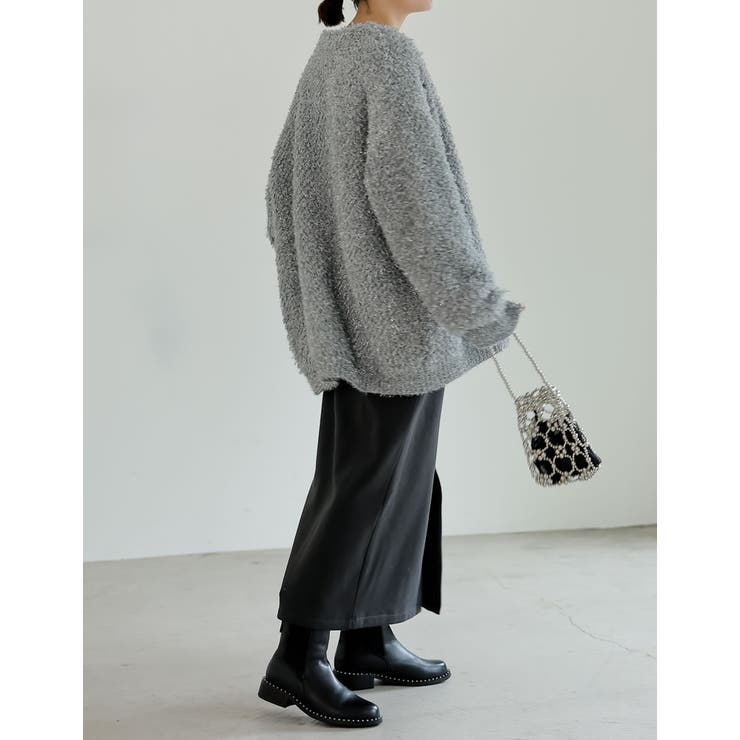 [低身長サイズ有]裏起毛フロントスリットナロースカート | Re:EDIT | 詳細画像22 