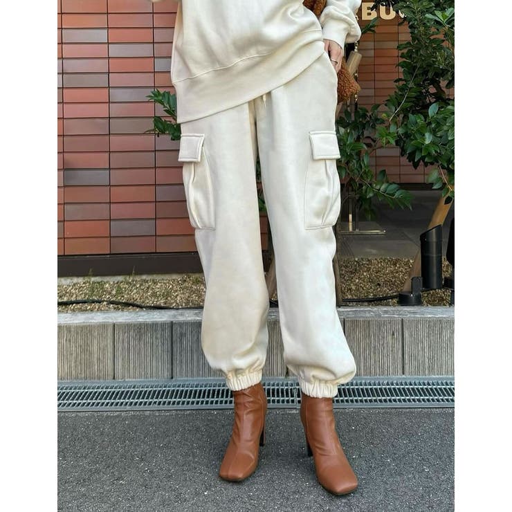 エクリュ(003) | [低身長サイズ有]裏起毛カーゴパンツ | Re:EDIT