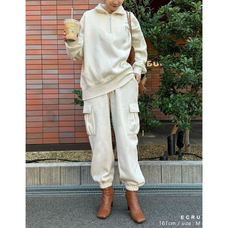 [低身長サイズ有]裏起毛カーゴパンツ | Re:EDIT | 詳細画像12 