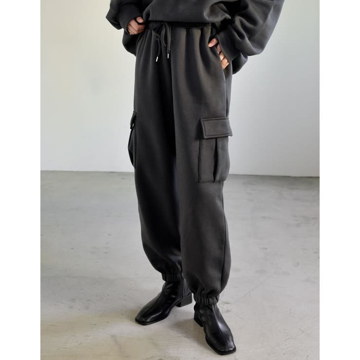 [低身長サイズ有]裏起毛カーゴパンツ | Re:EDIT | 詳細画像5 