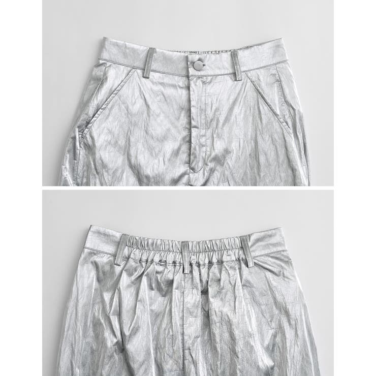 [低身長サイズ有]メタリックフェイクレザー×オーガンジータイトスカート | Re:EDIT | 詳細画像14 