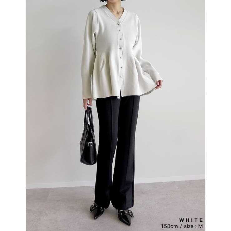 スポンジニットペプラムカーディガン | Re:EDIT | 詳細画像12 