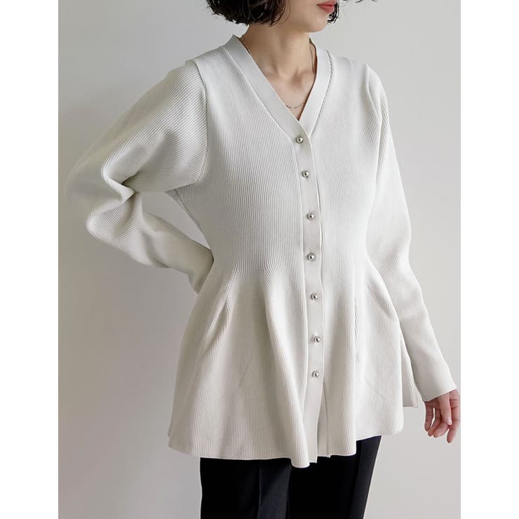 スポンジニットペプラムカーディガン | Re:EDIT | 詳細画像13 