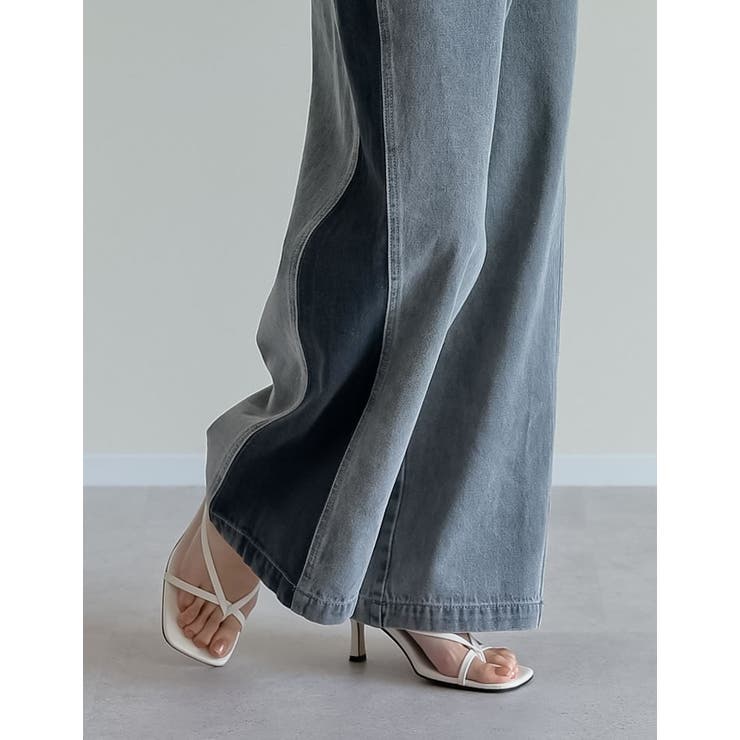 [大きいサイズ有]細ストラップスクエアトゥトングサンダル | Re:EDIT | 詳細画像12 