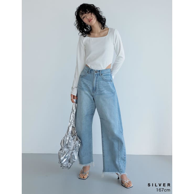 [大きいサイズ有]細ストラップスクエアトゥトングサンダル | Re:EDIT | 詳細画像17 