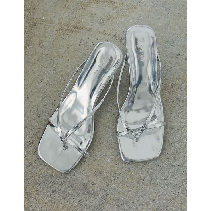 [大きいサイズ有]細ストラップスクエアトゥトングサンダル | Re:EDIT | 詳細画像5 