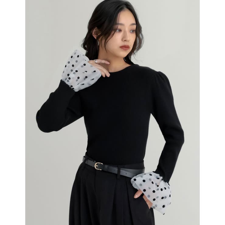 バイカラードット(955) | [新色追加][累計販売枚数8000枚突破！][入卒式 セレモニー]チュールカフス… | Re:EDIT