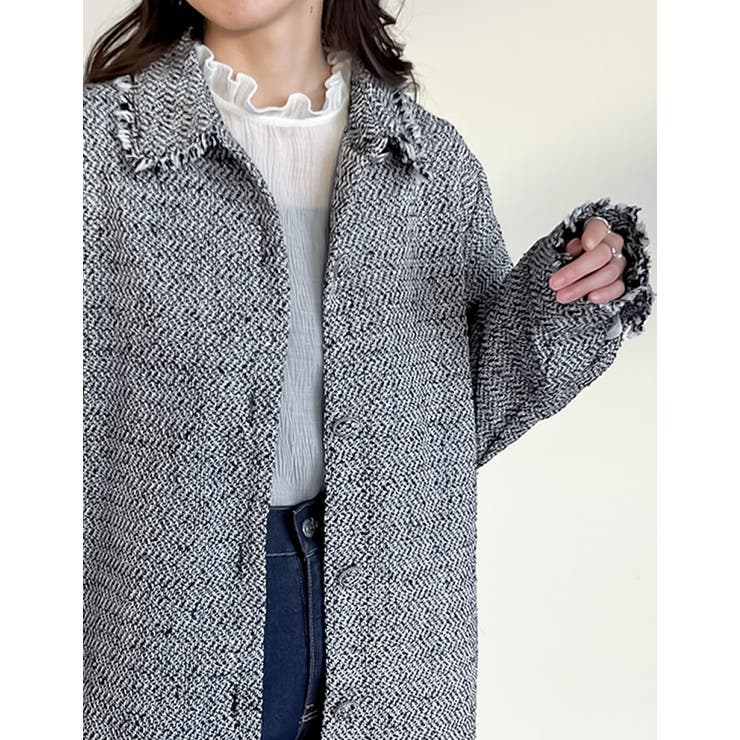 ツイードフリンジステンカラージャケット | Re:EDIT | 詳細画像12 