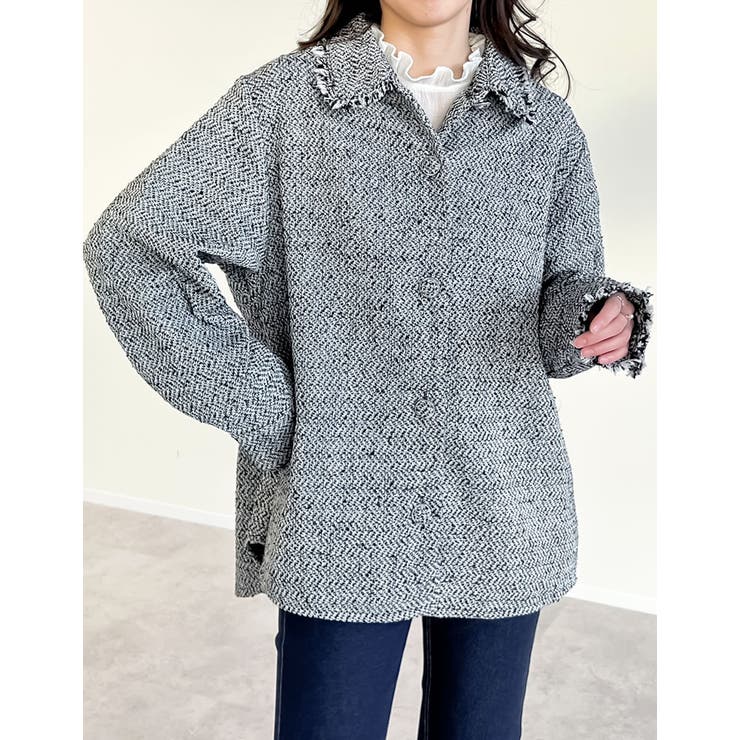 ツイードフリンジステンカラージャケット | Re:EDIT | 詳細画像13 