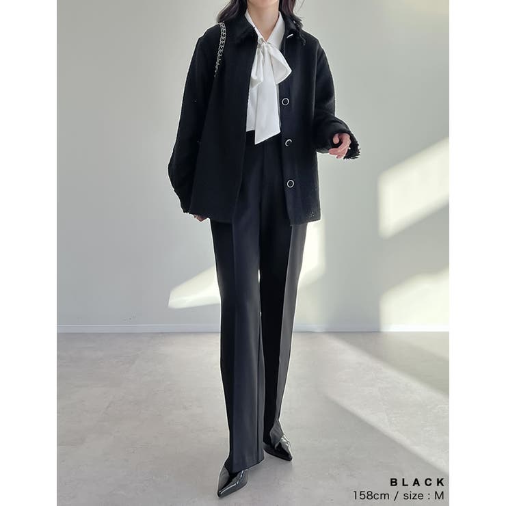 ツイードフリンジステンカラージャケット | Re:EDIT | 詳細画像6 