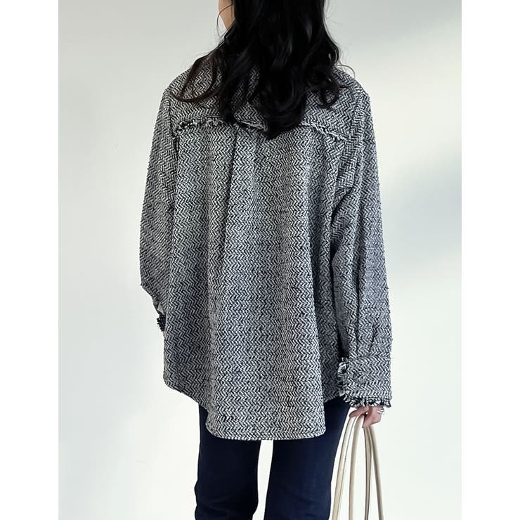 ツイードフリンジステンカラージャケット | Re:EDIT | 詳細画像10 