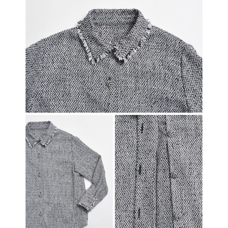 ツイードフリンジステンカラージャケット | Re:EDIT | 詳細画像30 