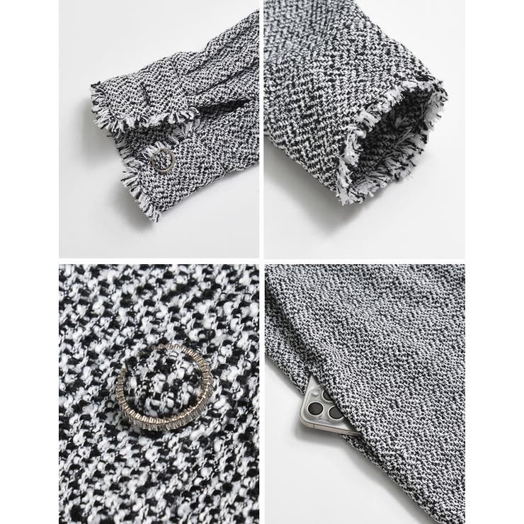 ツイードフリンジステンカラージャケット | Re:EDIT | 詳細画像31 