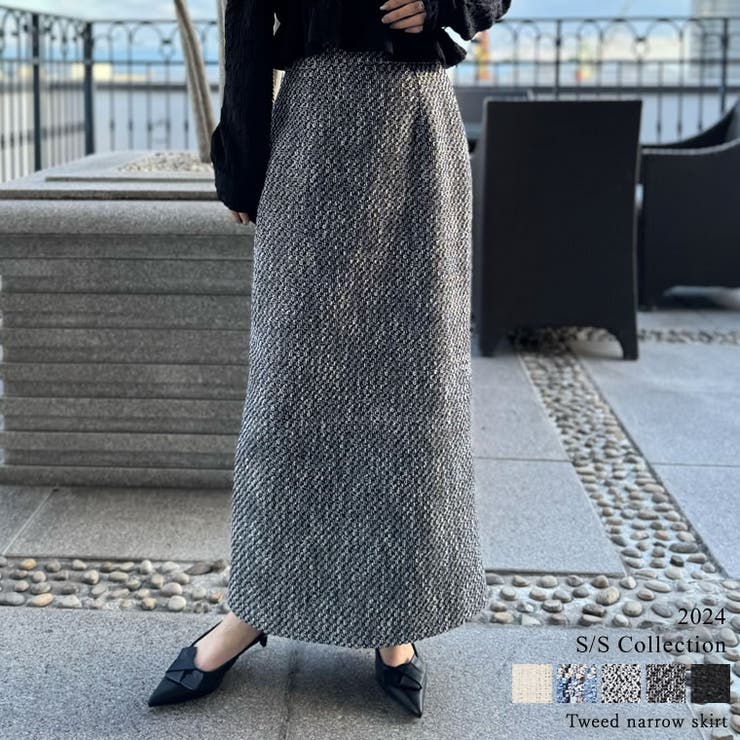 低身長サイズ有]ツイードナロースカート[品番：GS000021965]｜Re:EDIT