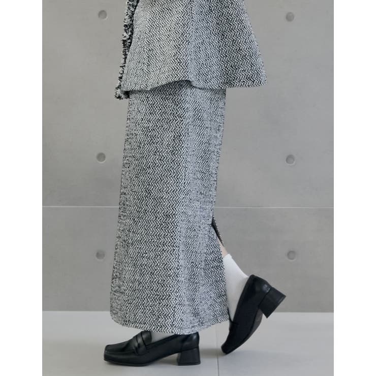 [低身長サイズ有]ツイードナロースカート | Re:EDIT | 詳細画像21 