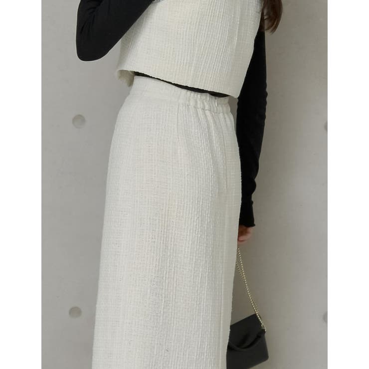 [低身長サイズ有]ツイードナロースカート | Re:EDIT | 詳細画像25 