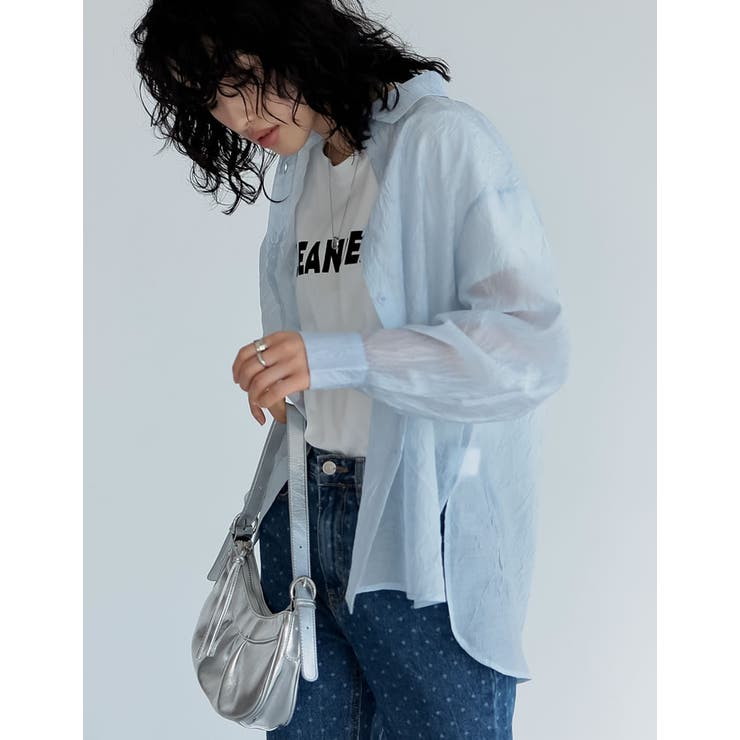 ブルー(013) | シアーワッシャーシャツ | Re:EDIT