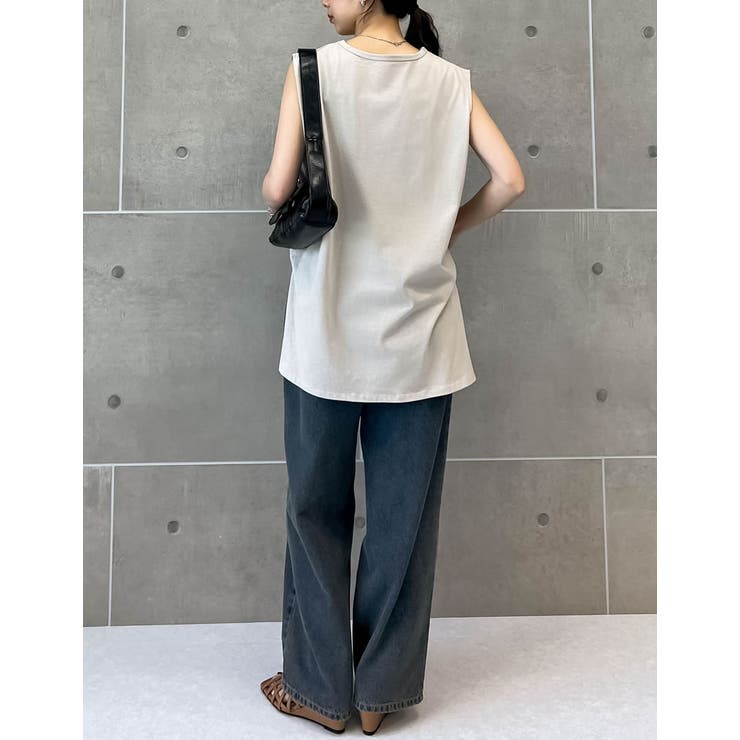 [二の腕すっきり]コットンフレンチスリーブチュニックTシャツ | Re:EDIT | 詳細画像22 