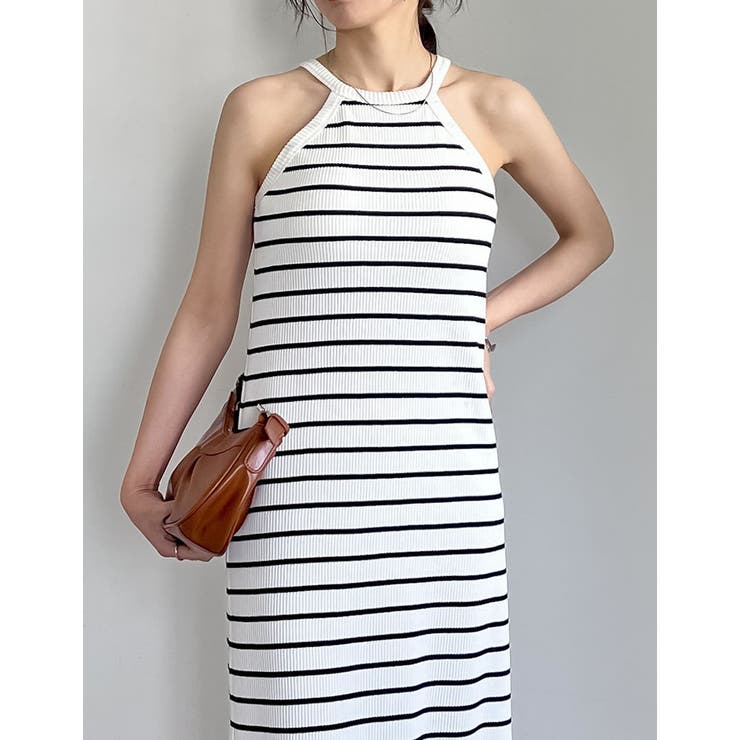 [低身長 高身長サイズ有][2点セット]カップ付きテレコアメスリワンピース×Vネ… | Re:EDIT | 詳細画像15 