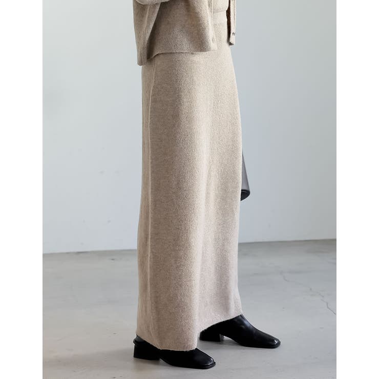 [低身長サイズ有]スパンコールラメミックスニットナロースカート | Re:EDIT | 詳細画像34 