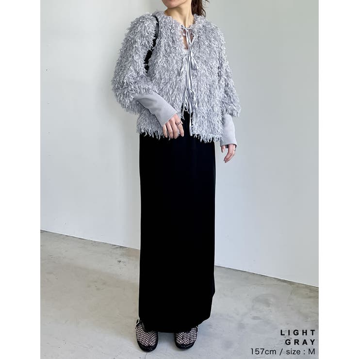 前後2WAYフェザーリボンボリュームスリーブカーディガン | Re:EDIT | 詳細画像11 