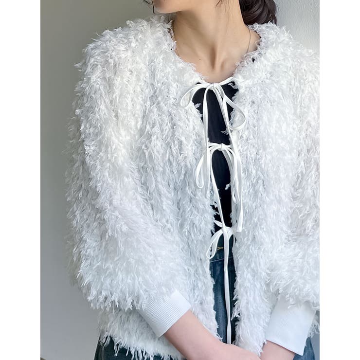 前後2WAYフェザーリボンボリュームスリーブカーディガン | Re:EDIT | 詳細画像16 