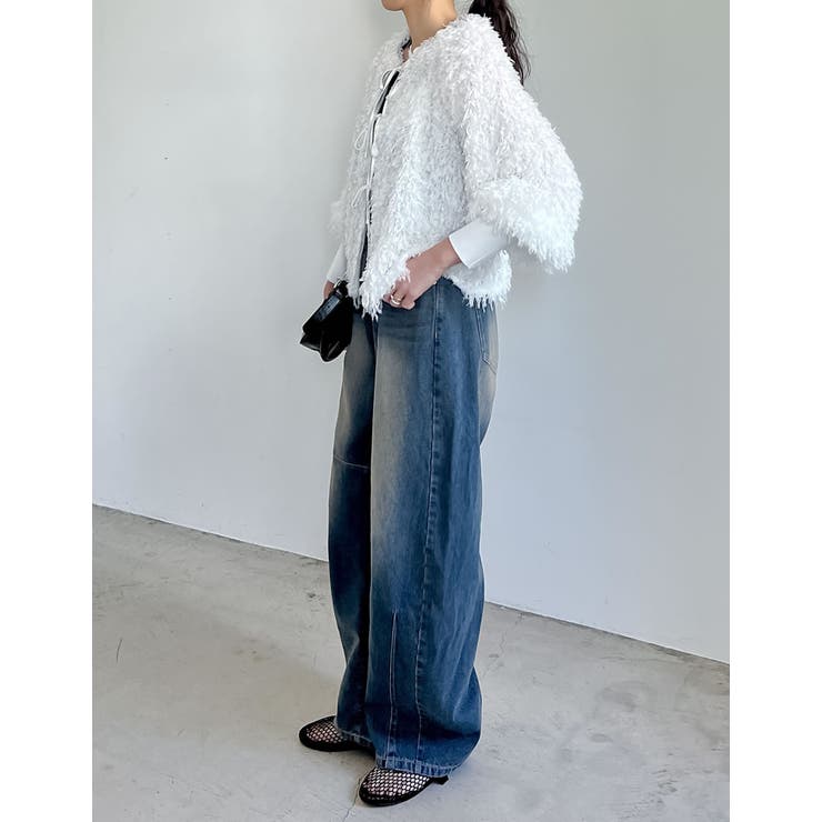 前後2WAYフェザーリボンボリュームスリーブカーディガン | Re:EDIT | 詳細画像17 