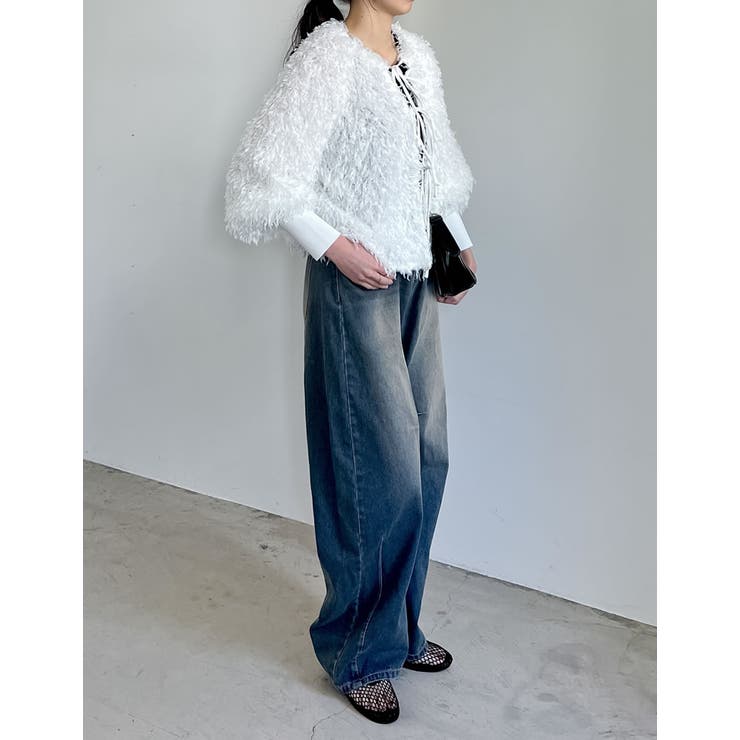 前後2WAYフェザーリボンボリュームスリーブカーディガン | Re:EDIT | 詳細画像22 