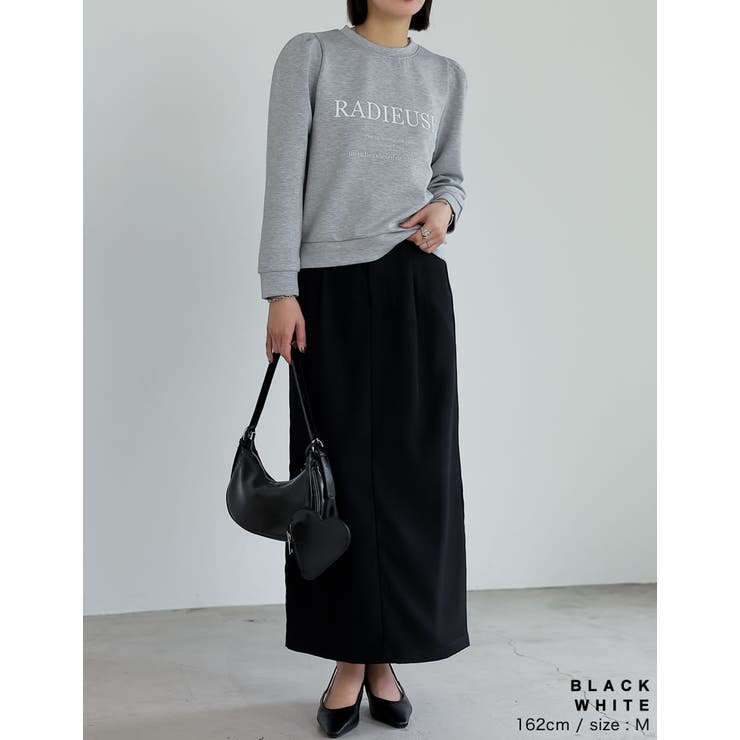 [低身長サイズ有]ソフトツイルダブルウエストナロースカート | Re:EDIT | 詳細画像27 