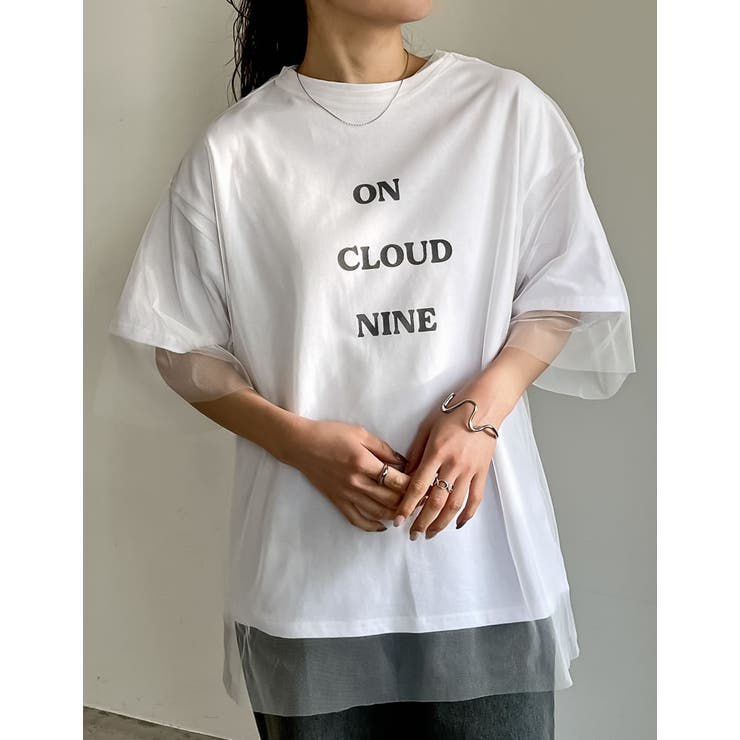 [2点セット]ロゴTシャツ×チュールTシャツアンサンブル[品番：GS000022168]｜Re:EDIT（リエディ）のレディースファッション通販｜SHOPLIST（ショップリスト）