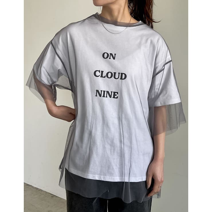 [2点セット]ロゴTシャツ×チュールTシャツアンサンブル | Re:EDIT | 詳細画像7 