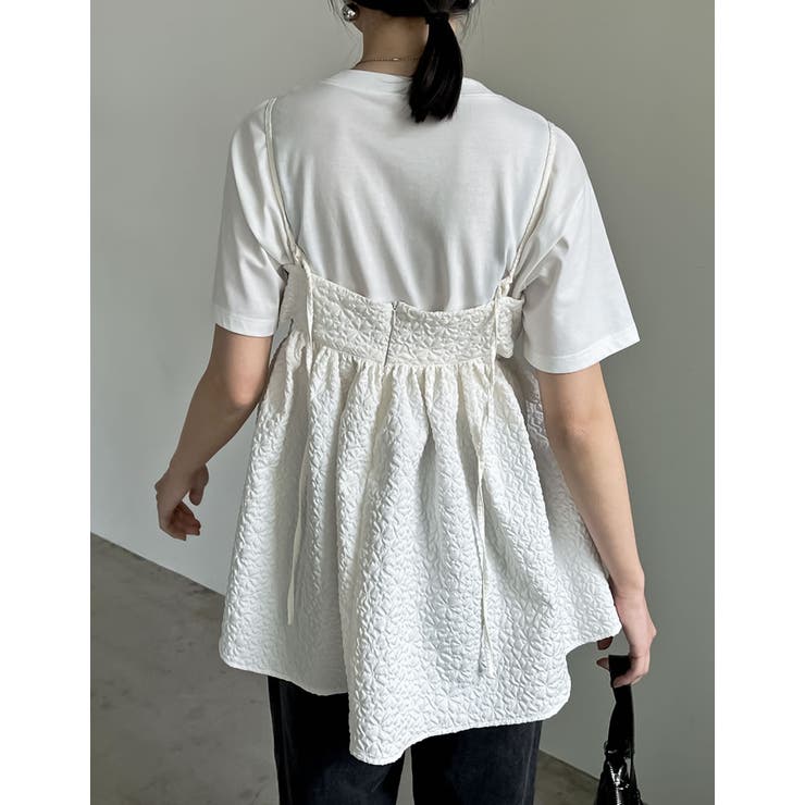 ふくれジャガードペプラムスリットキャミソール | Re:EDIT | 詳細画像11 