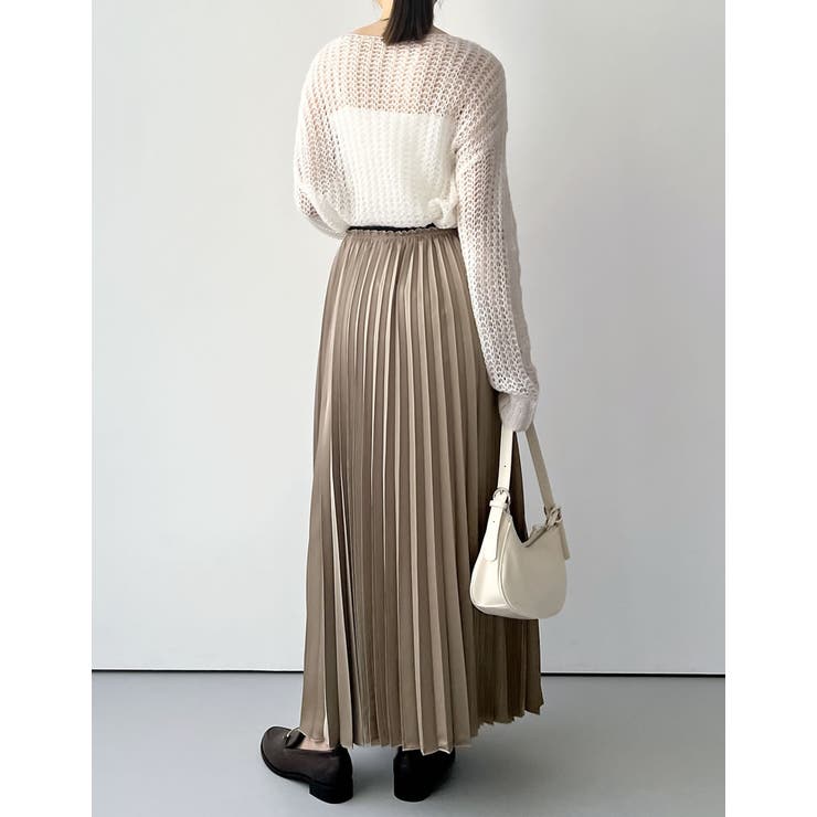 [低身長サイズ有]グリッタープリーツスカート | Re:EDIT | 詳細画像15 