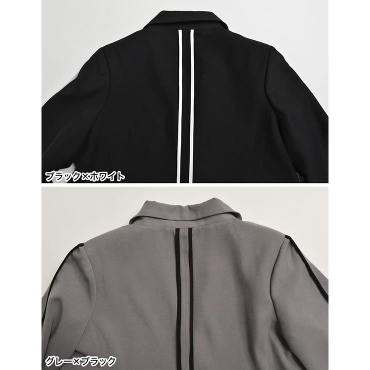 ソフトツイルラインデザインオーバーサイズジャケット | Re:EDIT | 詳細画像19 